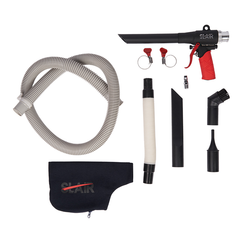  SLAIR 원터치 공기 진공/블로우 건 키트, 2 IN 1, 호스, 백, HEAVY DUTY 포함